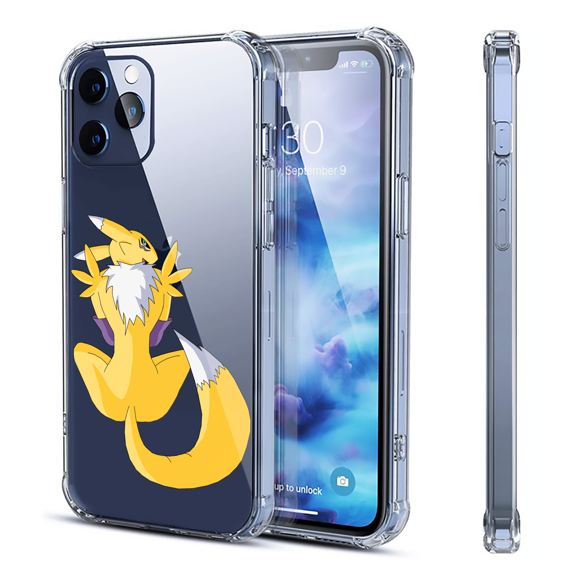 （画像用） Digimon デジタルモンスター/デジモン 【iPhone 12シリーズ対応】透明スマホケース（クリアソフトケース）